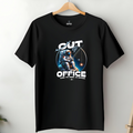 Black OOF Printed Round Neck Cotton T-shirt