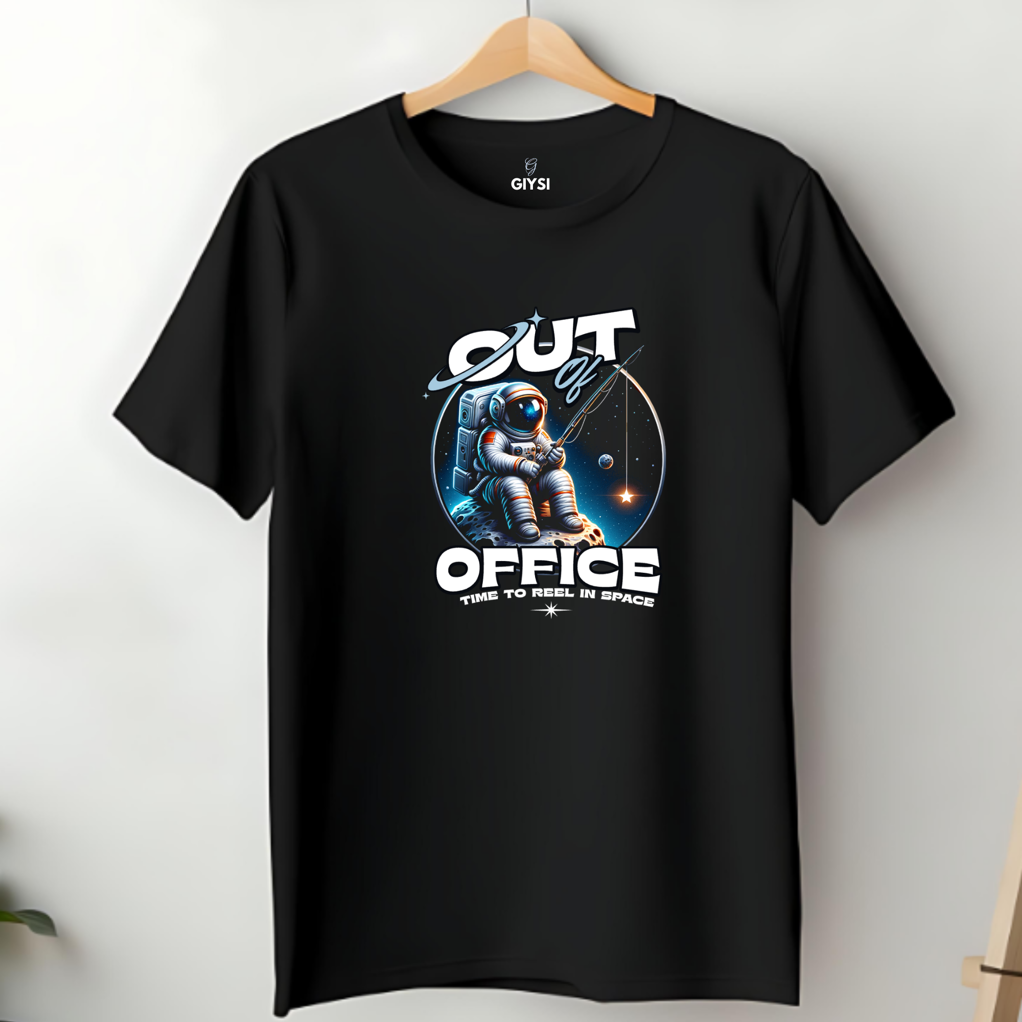 Black OOF Printed Round Neck Cotton T-shirt