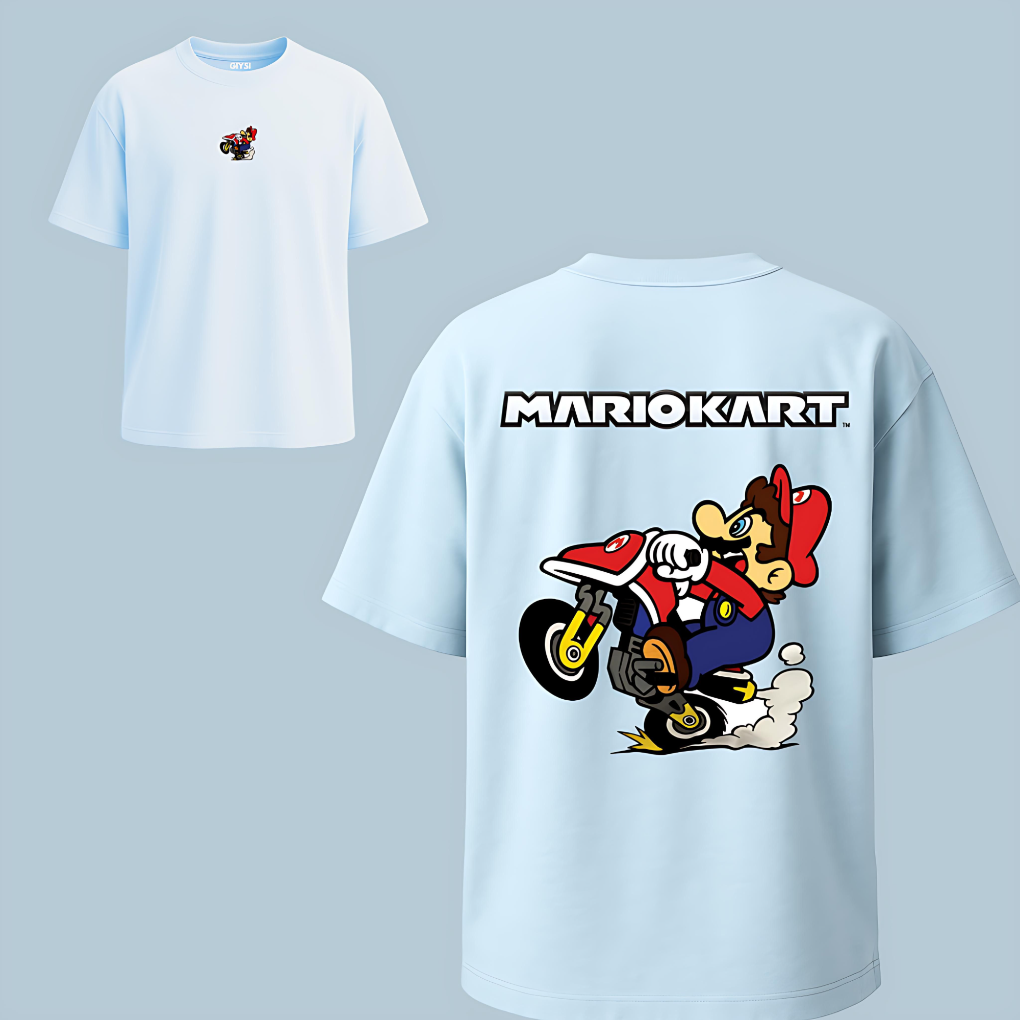 Oversized Print Sky Cotton T-shirt